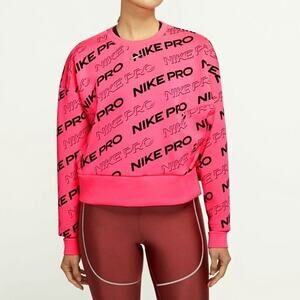 NWOT Nike Pro Dri Fit Pink Loose Fit Sweatshirt Pullover Top Training Womens M